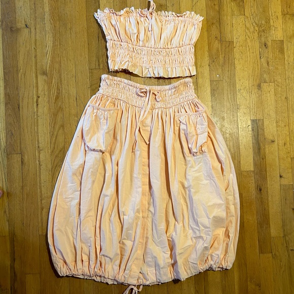 NEW!! Free People Free-est All The Things Tube Top & Midi Skirt Set - Picture 6 of 8